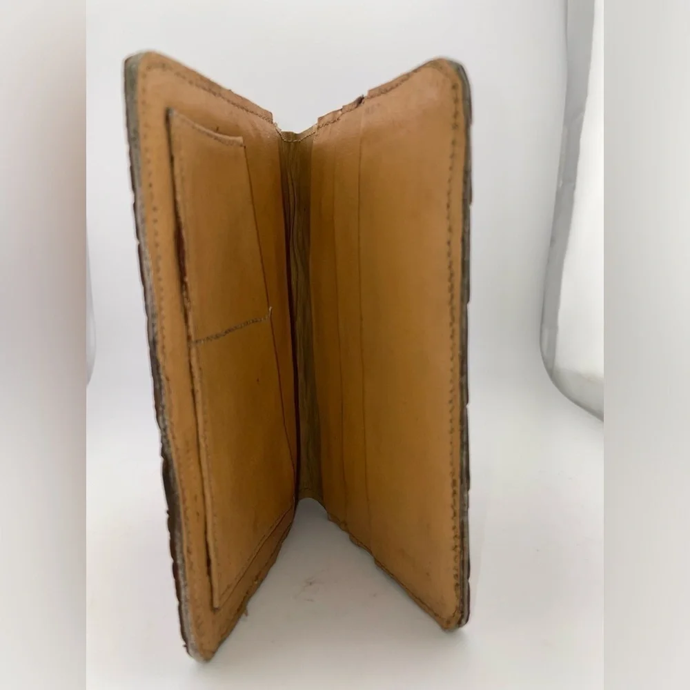 Double Side Brown Real Crocodile Skin Leather Men's Bifold Wallets​​​​​​​​​​​